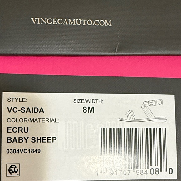 NIB Vince Camuto Women's ECRU Saida Sandal - size 8 - Picture 2 of 7